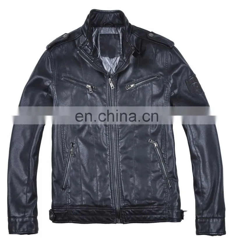 2015 mens handsome last design leather jacket