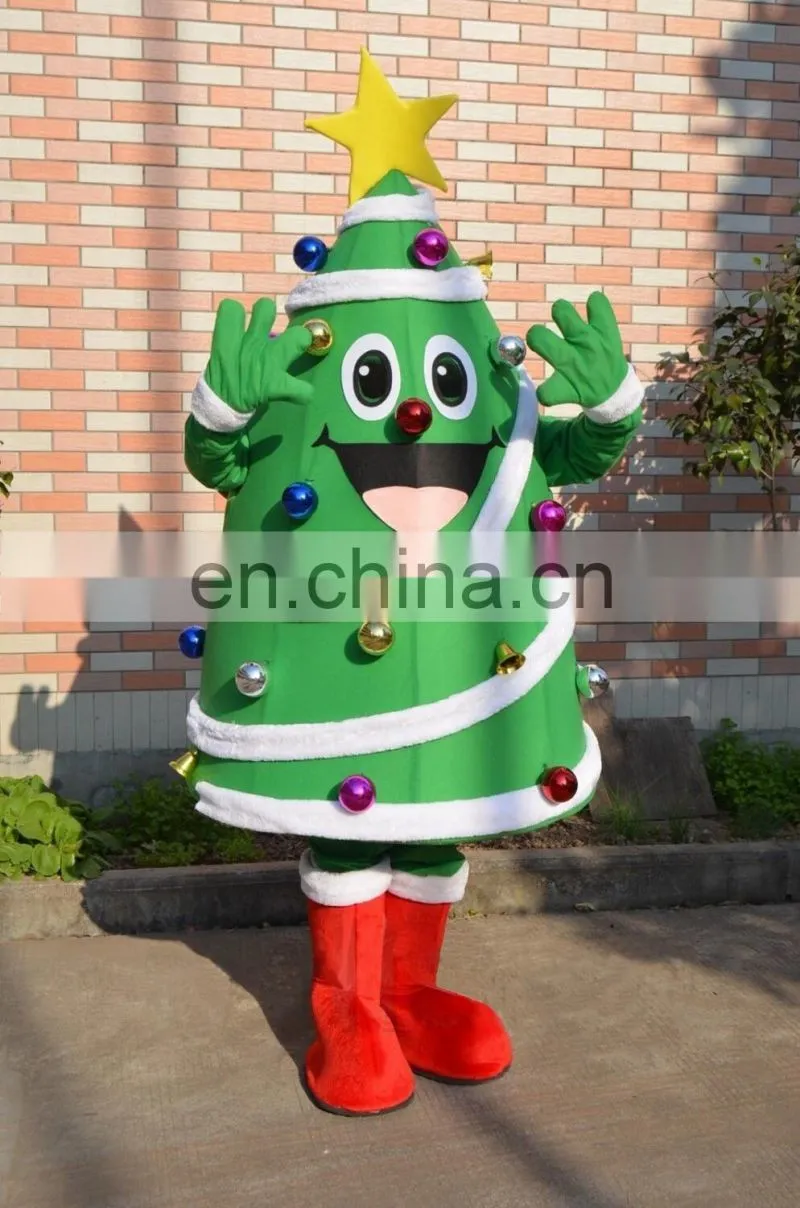 Christmas cartoon walking costume, Christmas tree adult costume for sale