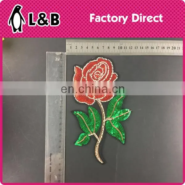 wholesale new design popular fashion sequin patch with beads