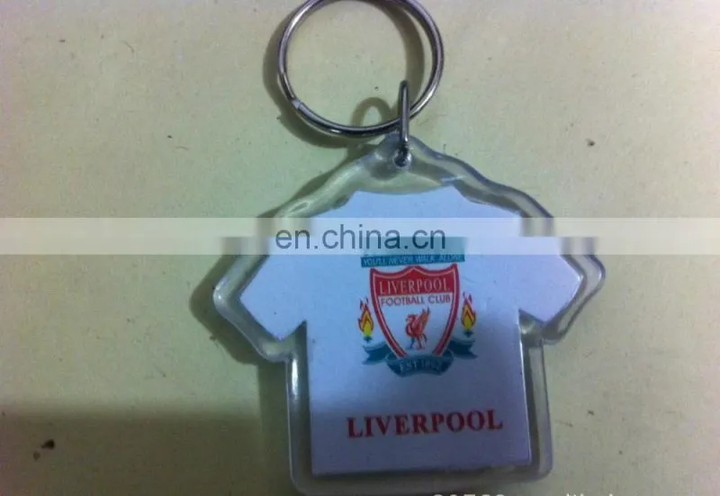 advertising and decoration blank acrylic T-shirt key chains