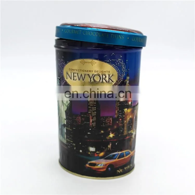 metal oval box shaped chocolate tin jar