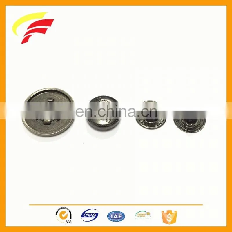 18mm metal custom snap button with debossed logo for clothing F1250