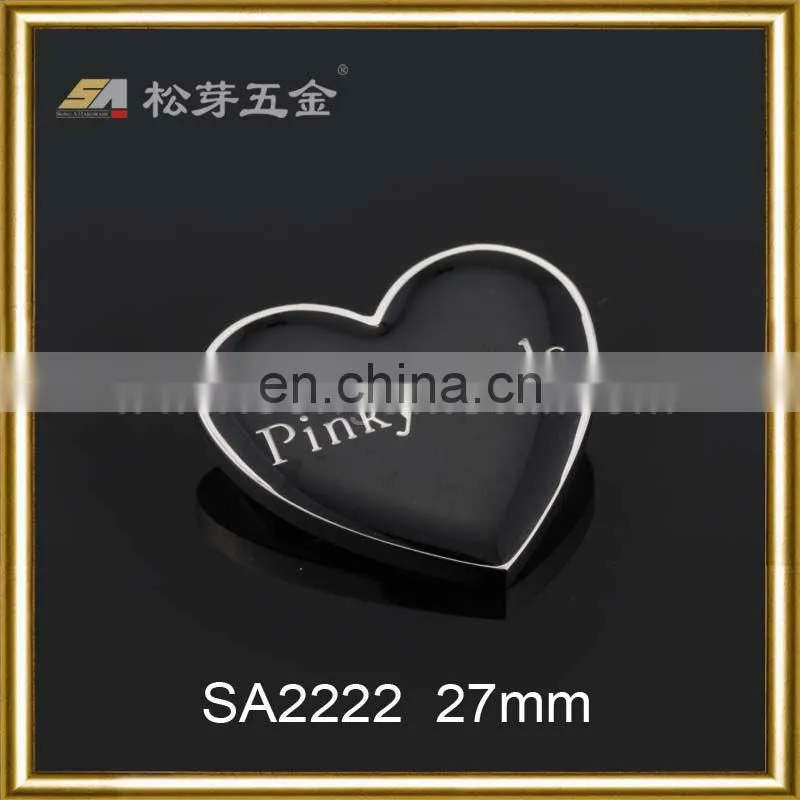 blank garment labels metal Customized metal sew labels for luxury brand garment & handbags