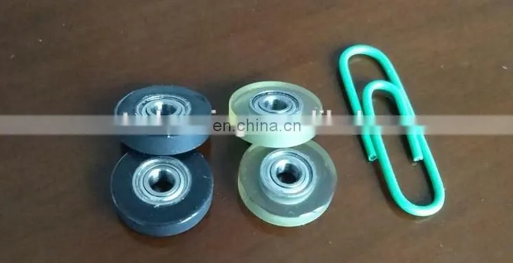 LOW VOICE PU Urethane Polyurethane rubber coated bearing wheels PU68312-3 polyurethane load bearing wheels