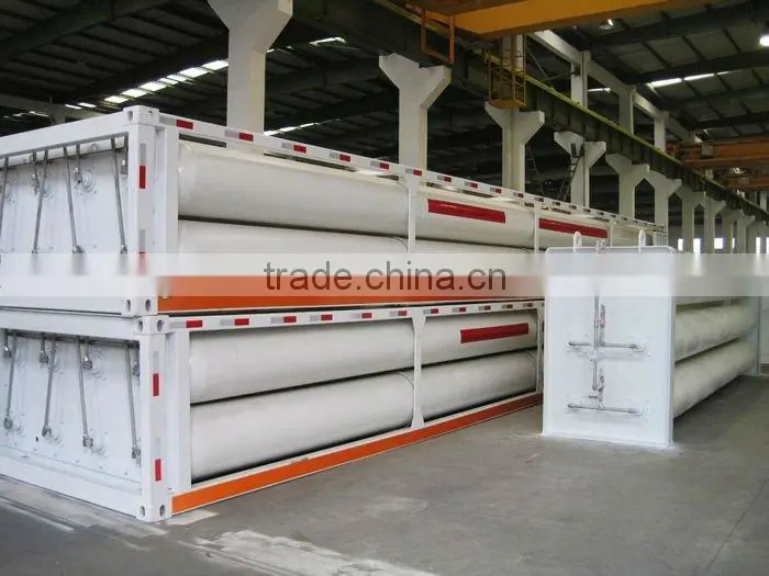 China Yukun 8 tubes skid CNG trailer truck for sale