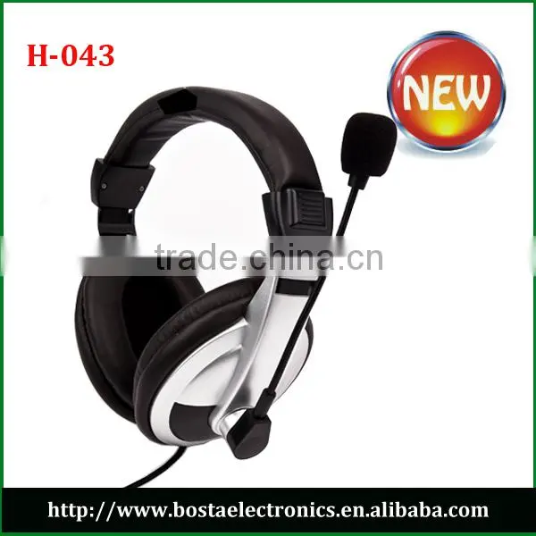 flexible long microphone noise cancelling gaming headset / cheap wholesale oem headset