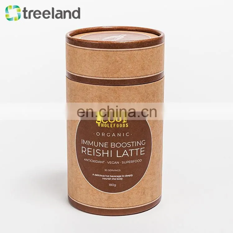 Biodegradable Custom Printed Protein Powder Pure Paper Round Cardboard Paper Tube Packaging Tube Box