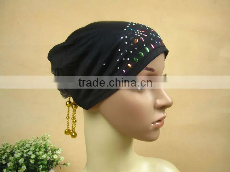 A522 fashion flower islamic hijab cap,muslim hejab hat