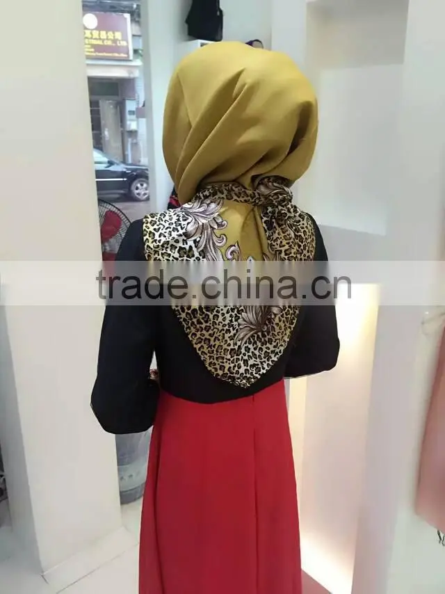 New 2015 110*110cm French cotton square islamic scarf