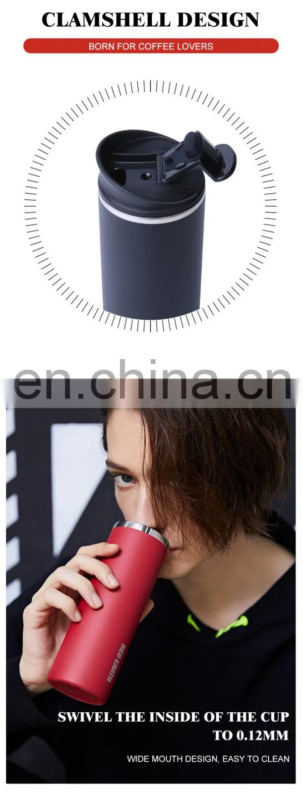 GINT 480ml Hot Selling Made in China High End Double Wall Water Bottle