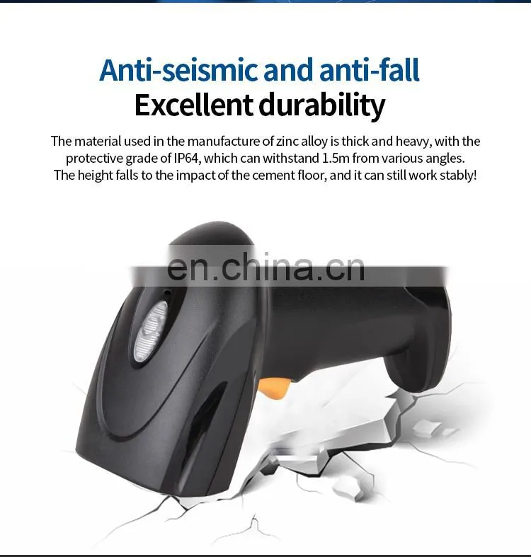 Wireless USB 1D Laser Barcode Reader Portable Scanner Wholesale