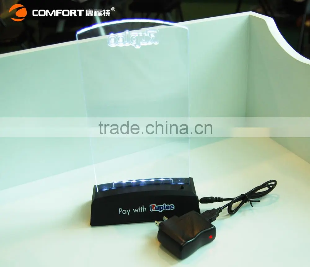cheep led lighted outdoor plastic bar drink menu holder