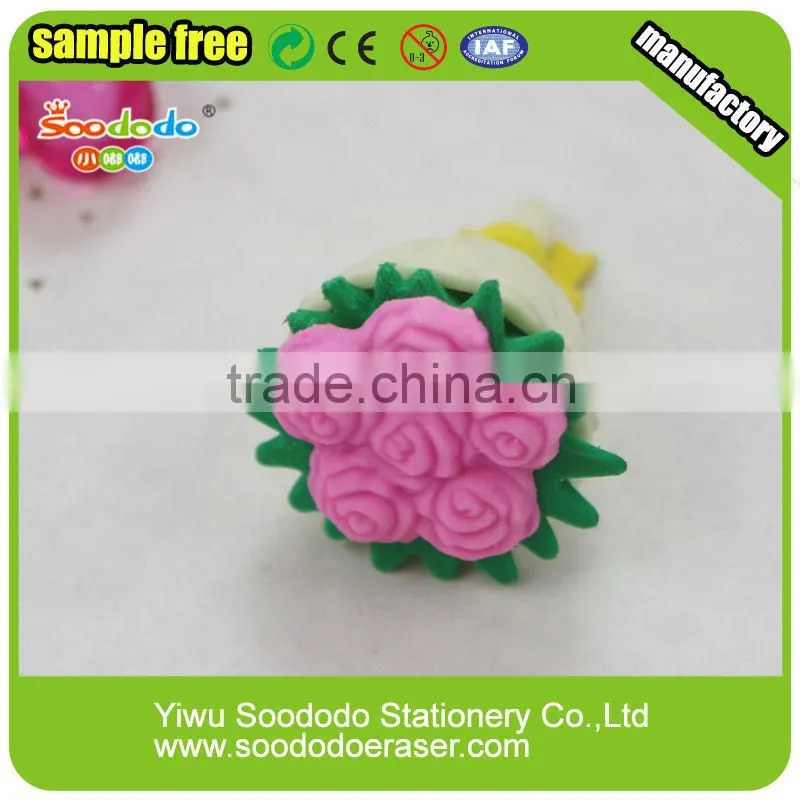Pretty Flower shaped Puzzle Rubber Eraser for girl