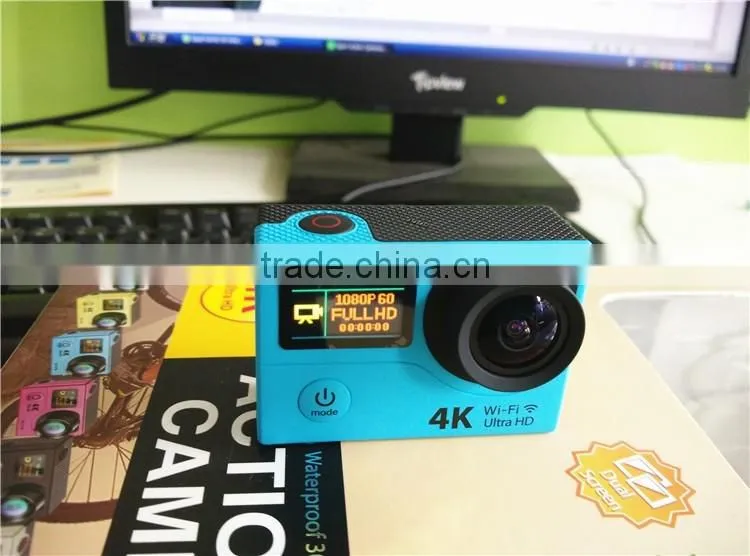 0.95" OLED Front Screen 2.0" LCD Back Screen Dual Screen 4K(3840*2160) Action Camera H3 with WiFi Remote Controlling Via APP