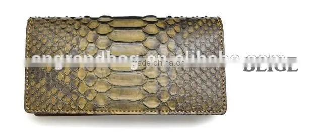 Custom Men Luxury Genuine Python Snake Skin Leather Clutch Bag Wallet