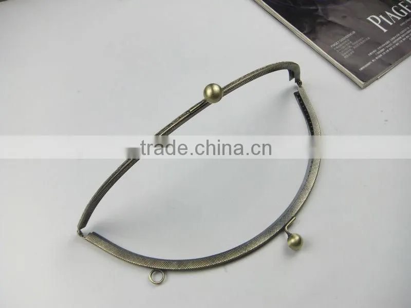 2014 NEW!Antique Brass DIY Metal Sewing Fashion Evening Bag Frame DIY Bag Accessories With Love Pattern