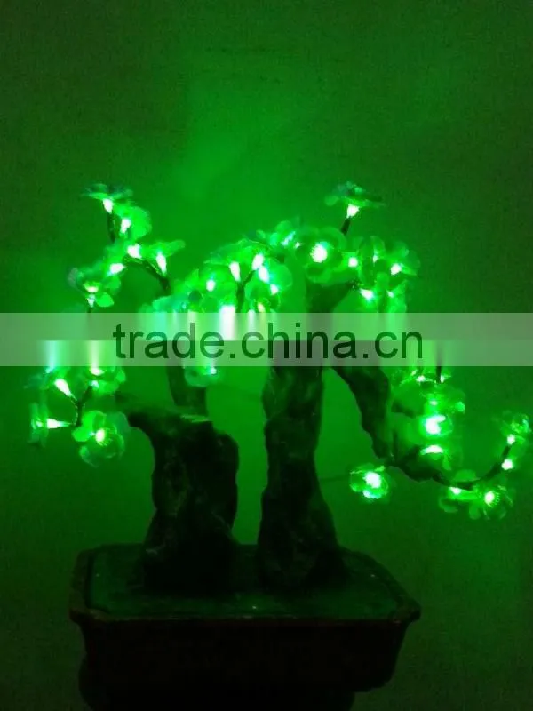 Indoor lighted LED artificial orchid bonsai tree