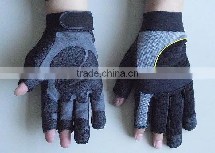 Anti Shock leather palm carpenter, Plumbing and Heavy duty Mechanic Work Gloves