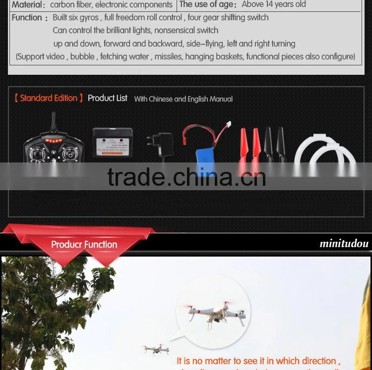 2014 Design WL V353 4-Axis 2.4G 4CH RC UFO with Gryo and Lights and Camera Galaxy RC Quadcopter