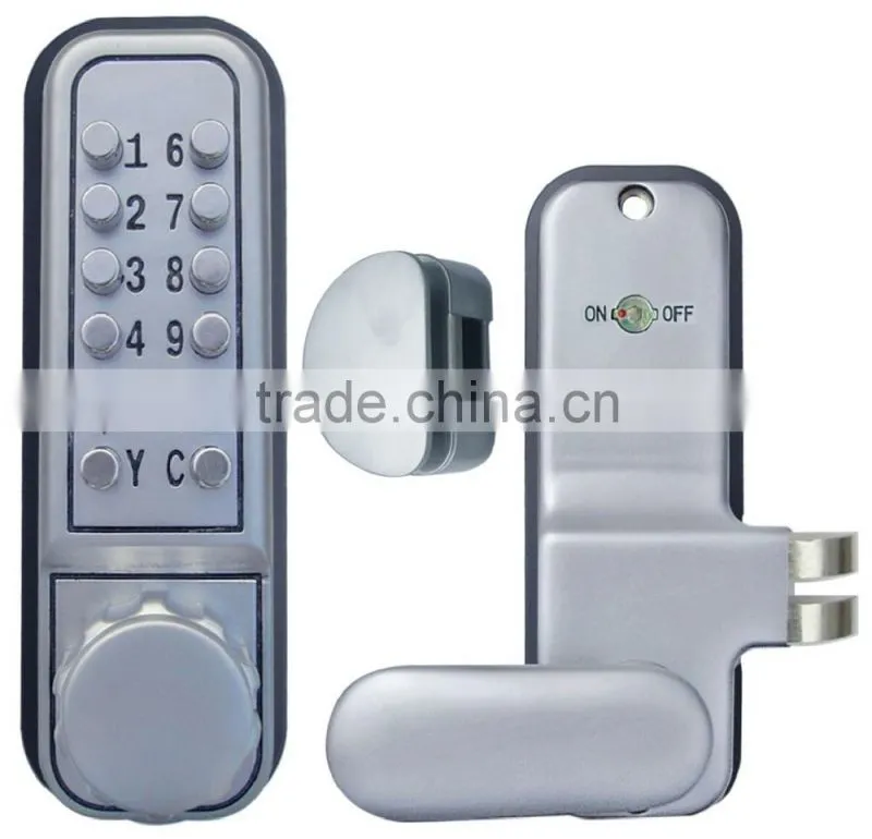 OSPON Mechanical pushbutton keyless glass door lock stain chrom S611TR