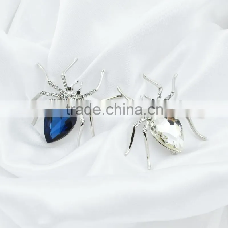 Fashion Alloy Blue Spider magnets and brooches