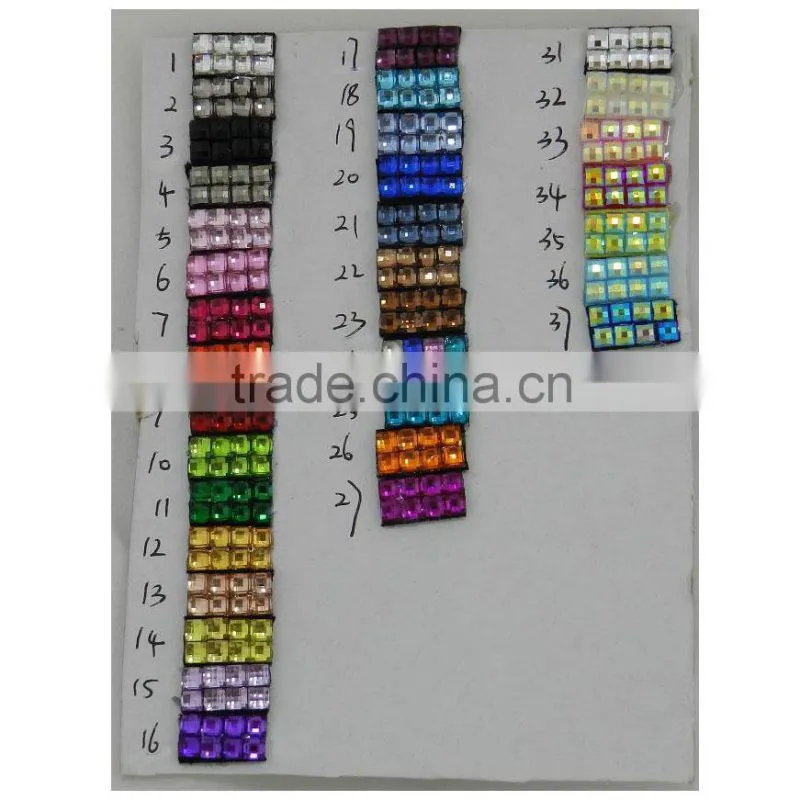 hot sale women rhinestone hard leather bangle bracelet