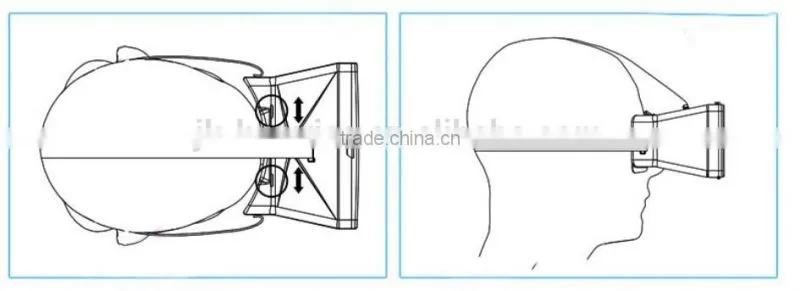 High Quality ABS material Virtual Reality VR Mobile Phone 3D Glasses 3D Movies Games With Resin Lens For 3.5 to 5.6" Smartphone