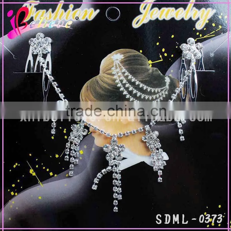 2015 New popular indian head chain,clear diamond head chain jewelry wholesale jewelry head chain
