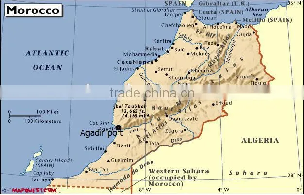Cheap container shipping from China to Morocco