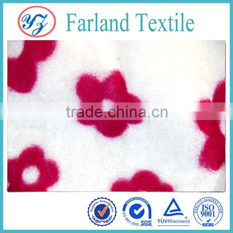 pvc coated polyester fabrics single sided Plush for garment