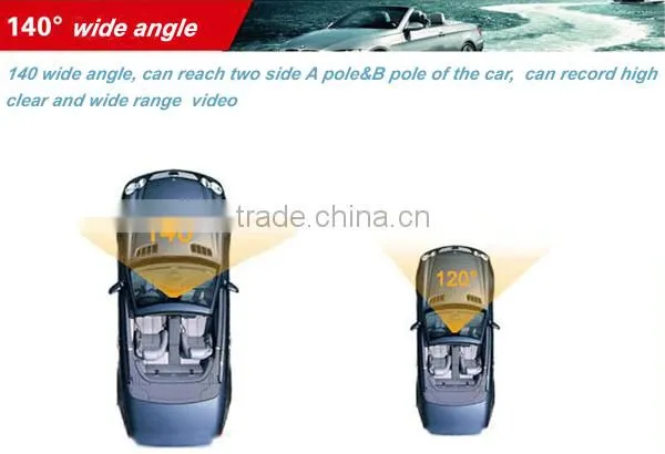 HOT SELL D600A dual lens vehicle car camera dvr video recorder