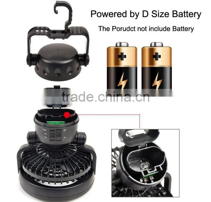 (110136) Amazon Portable ABS Material Camping lantern with fan