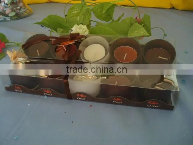 black tea light candle