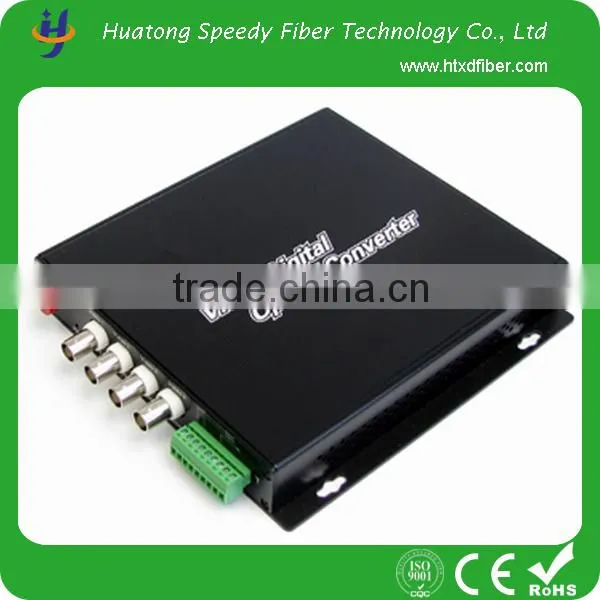 Digital optical fiber 4 channel video converter