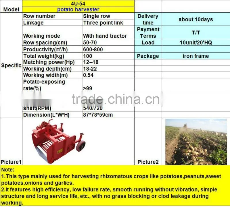 Rotary potato planter and harvester for sale,top-grade in China