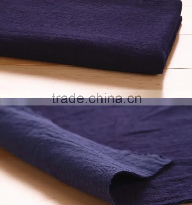 Double solid color washed cotton fabric