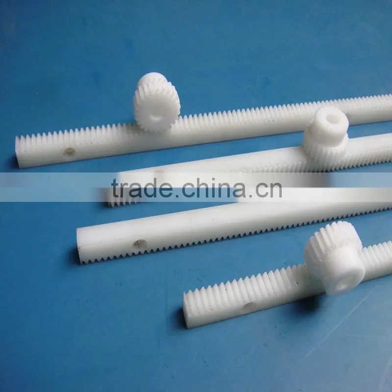 High proformance cnc plastic nylon6 gear rack and pinion MC nylon gear rack for sliding gate nylon gear rack and pinion