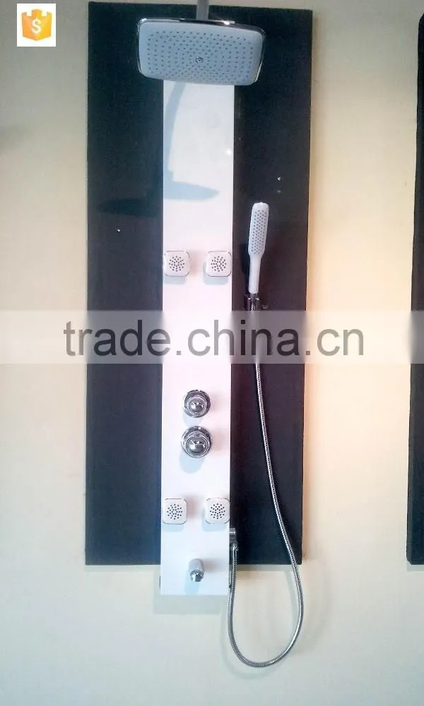 White aluminium bathroom massage shower panel AST 0225W