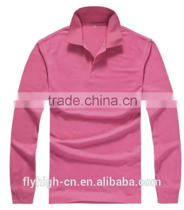 New Style Casual Long Sleeve unisex Polo T Shirt