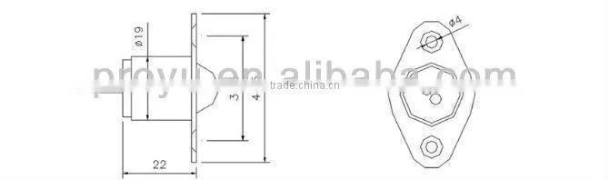 Recessed Magnetic contacts, door contacts terminal PY-C43