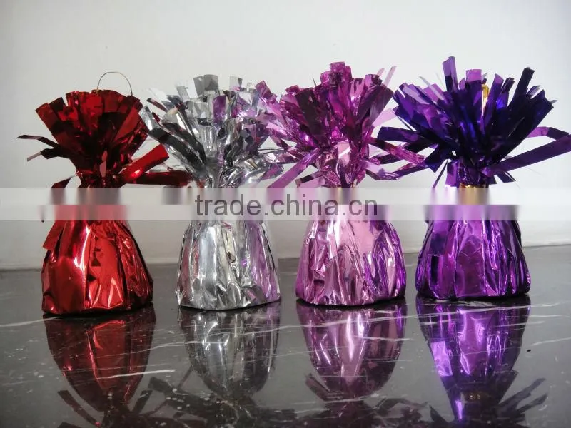 Metallic Wrapped Balloon Weight and Centerpiece,Foil Balloon Weight
