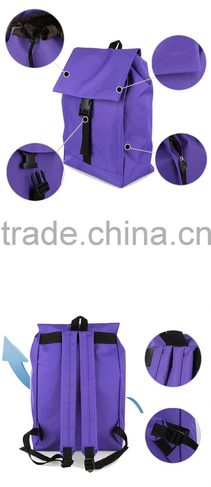 Soft comfortable small backpack bag foldable unisex fashion trend backpack bag