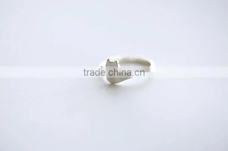 2015 tiny delicate adjustable 925 Sterling Silver deer antler ring