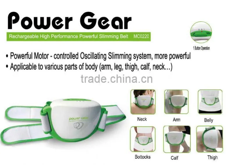 Rechargeable vibrating slimming belt