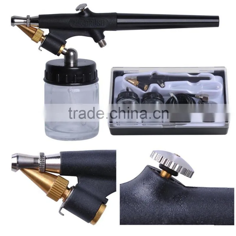 3 Airbrush Compressor Kit Dual Action Spray Air Brush Set Tattoo Nail Art