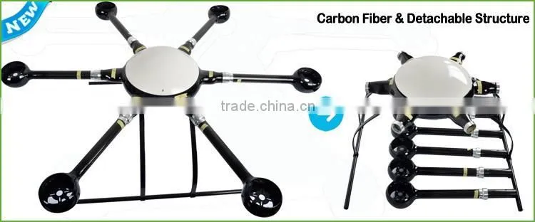 Custom made carbon fiber UAV frame for agriculture drone helicopter profesional