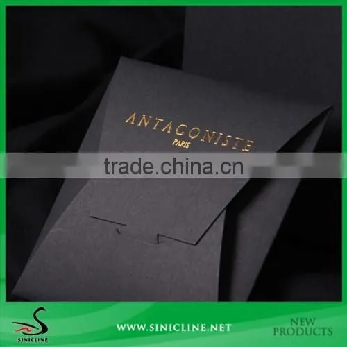 Sinicline Black Paper Card T-shirt Package Bag Customized in China