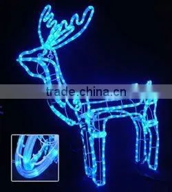 christmas lights drape LED magic colour christmas lights for outdoor project/LED 3D motif christmas deer snowman
