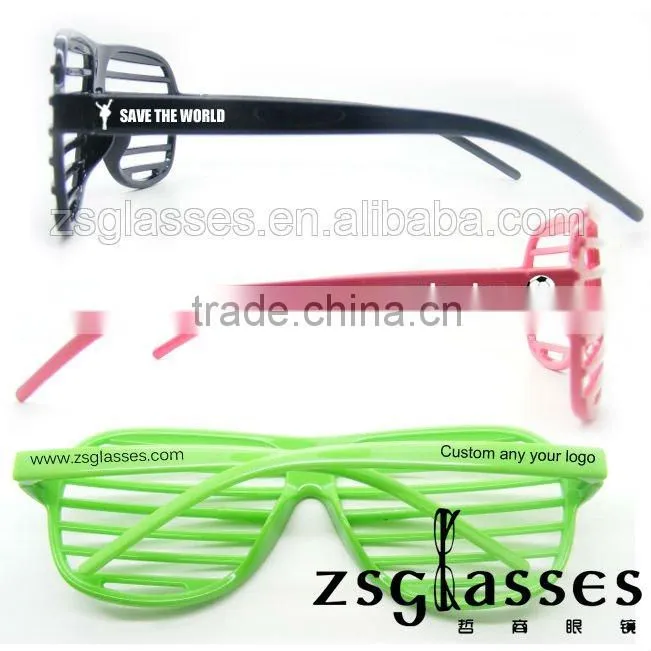 Factory custom gift sunglasses funny crazy rock party shutter shades sun glasses/eyewear/frame printing logo OEM