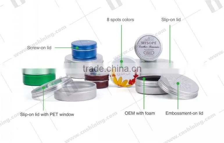 Aluminum Face Cream Jar Container